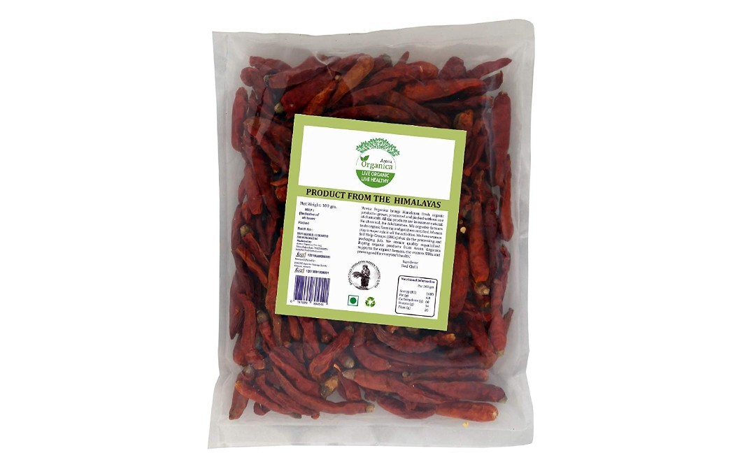 Arena Organica Red Chilli Whole    Pack  100 grams